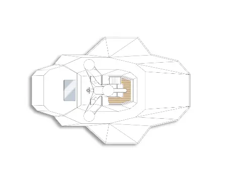 General arrangement drawing of the top observation deck of the 60.2m Xplorer AFTER YOU
